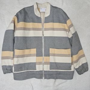 Asos Zip Up Jacket Women's Size 12 Yellow Black